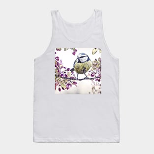 Blue Tit Bird Tank Top